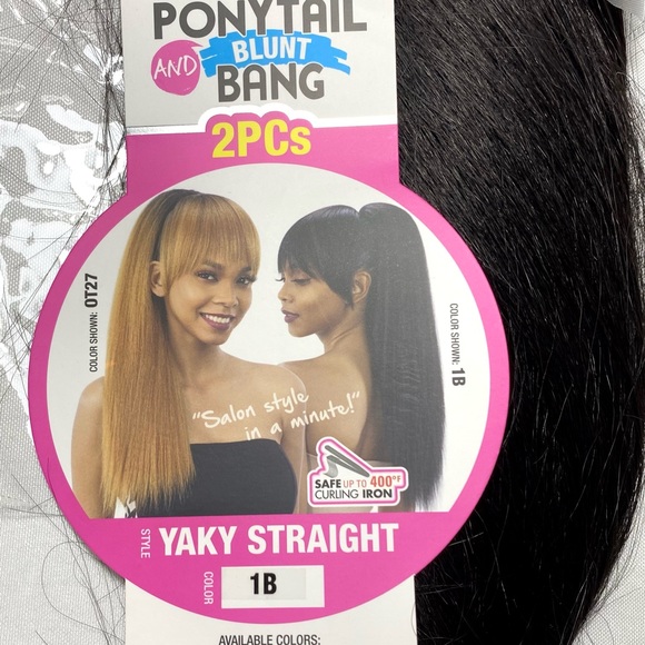 Ponytail Yaky Straight 1B Black Color Lace WIG Jayla - Picture 5 of 9